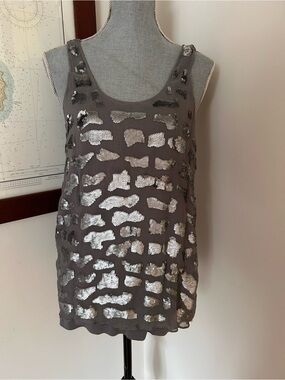 Club Monaco sequin blouse tank